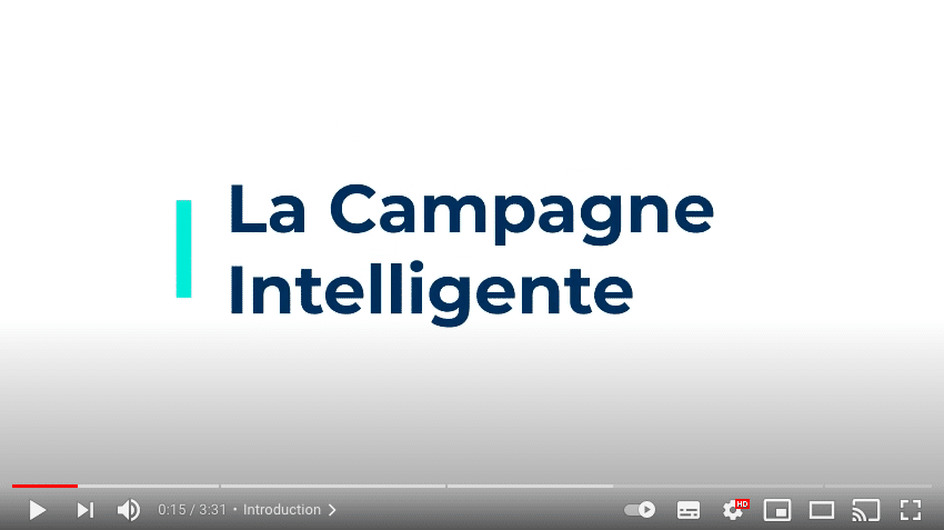 Aperçu cliquable de la vidéo de présentation de la fonctionnalité Campagne Intelligente de Plezi