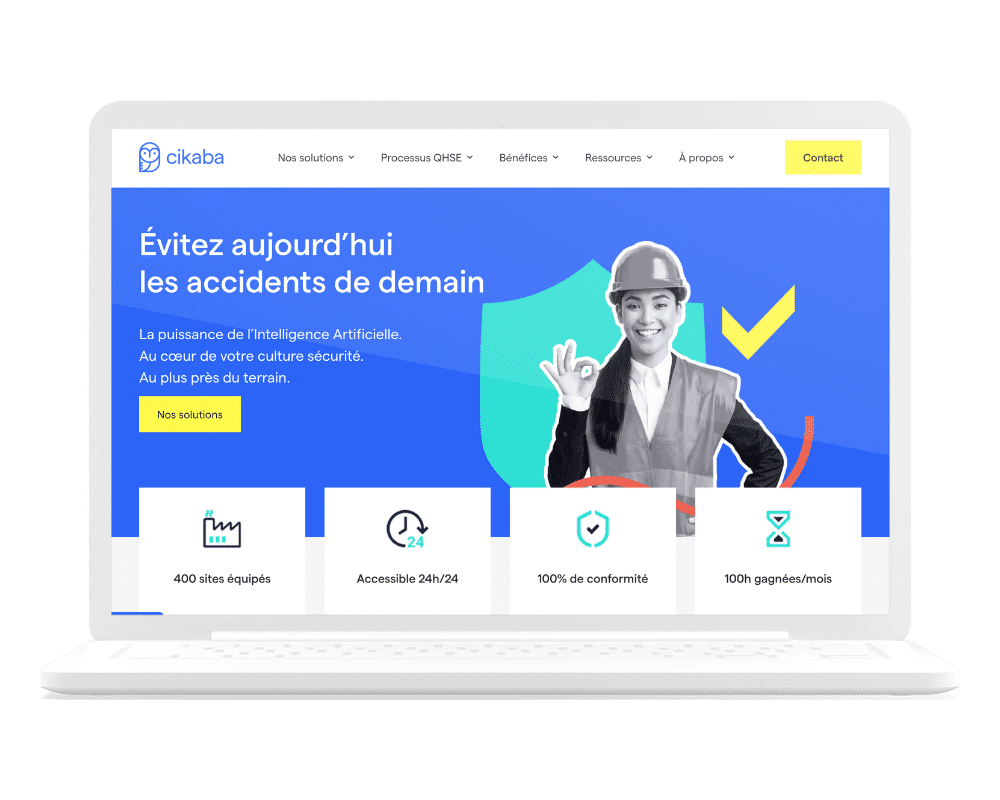 Visuel site client pour page témoignage - Cikaba