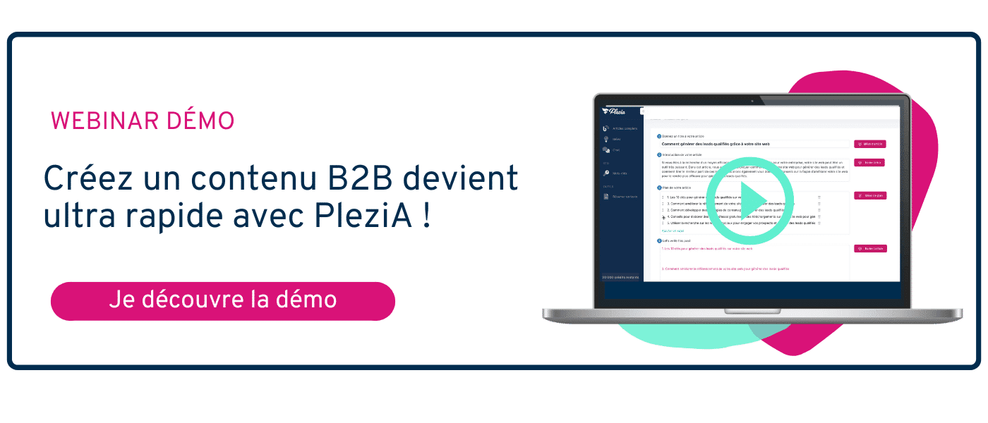 Créez du contenu B2B automatiquement et simplement avec PleziA