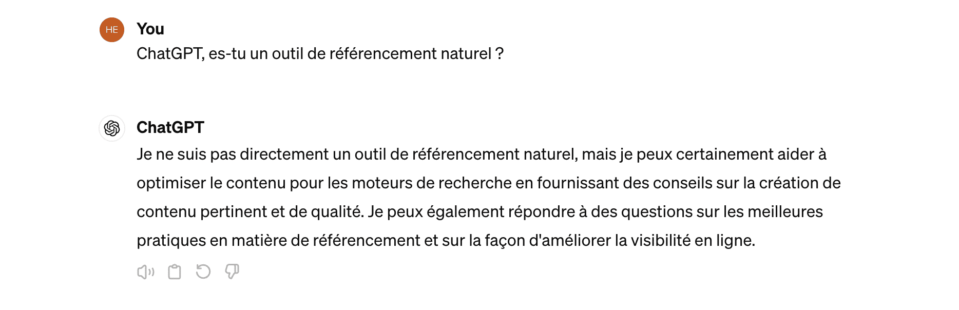 Prompt "es un outil de référencement naturel ?"