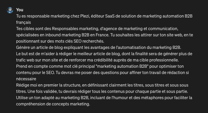 Prompt avantages de l’automatisation en B2B.